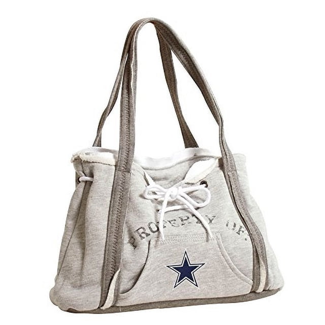 Bolso de mujer Littlearth NFL de los Dallas Cowboys con capucha, gris, 9.5 "x 15.5" x 4 "