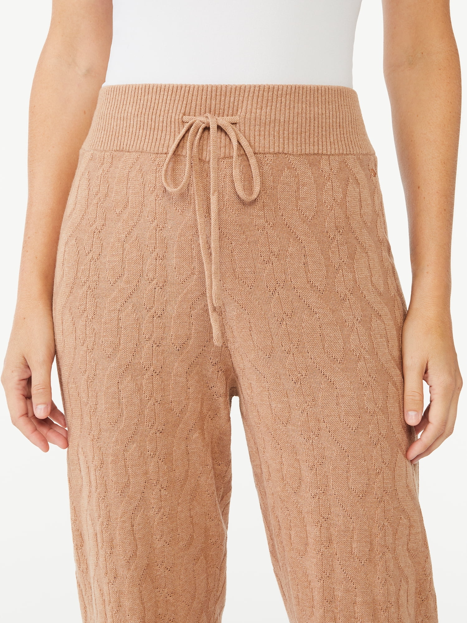 Sofia Intimates by Sofia Vergara Women's Cable Knit Lounge Joggers