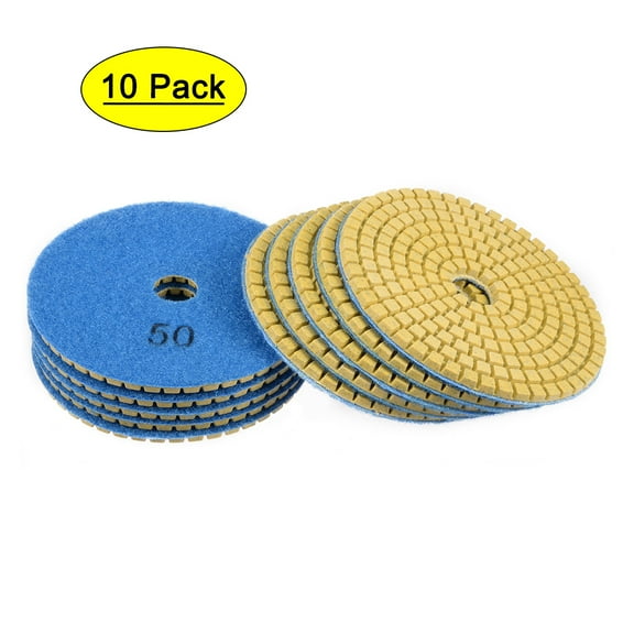 Diamond Polishing Sanding Grinding Pads Discs 4 Inch Grit 50 10 Pcs