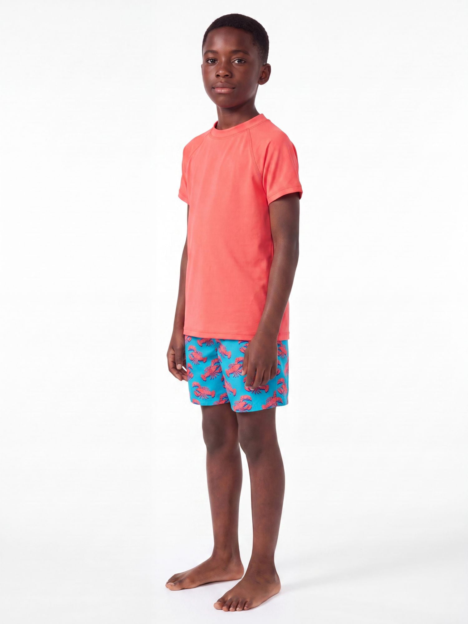 Ocean Gear Boys Short Sleeve Rash Guard Swim Top, Sizes 4-18
