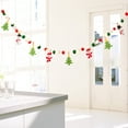 thumbnail image 5 of Christmas Party Decoration Banner Red Green Pom Garland Wall Hanging Flag Indoor Outdoor Fireplace Ornament Banner New Year Decor, 5 of 6
