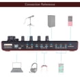 thumbnail image 4 of SK300 Live Sound Card External Voice Changer Audio Mixer Kit Built-in Rechargeable Battery Multiple Sound Effects with Microphone Mic Stand Earphone for Live Streaming Music Recording Sma, 4 of 7