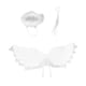 thumbnail image 5 of Accesorios de decoración de alas de ángel, disfraz de ángel para fiesta de cumpleaños, noche de Halloween Blanco 3 Piezas, 5 of 9