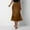 #6Brown, variant on Byworldtasic Womens Skirts Women's Satin High Waist Hidden Elasticized Waistband Flared Casual A Line Midi Skirt