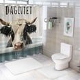 thumbnail image 7 of Orinice Cow Bathroom Decor Set Colorful Luxurious Polyester Fabric Shower Curtain Set with Hooks 69x72, 7 of 7
