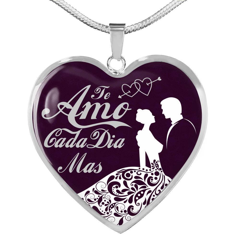 Express Your Love Gifts - Te Amo Cada Dia Mas Necklace Stainless Steel