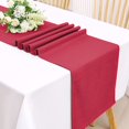 thumbnail image 5 of Caminos de mesa con textura de lino de 72 pulgadas de largo, impermeables, de arpillera natural, para sala de estar/mesa de café, con tela extrasuave y gruesa, 1 paquete de 14 x 72 pulgadas, verde azulado, rojo cardenal, 1 unidad de 14 x 72 pulgadas., 5 of 5