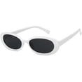 thumbnail image 1 of Mini Retro Vintage Ultra Estrecho Oval Redondo Flaco Ojo de Gato Gafas de sol Clout Goggles Ormromra  LRWJ469-8, 1 of 4