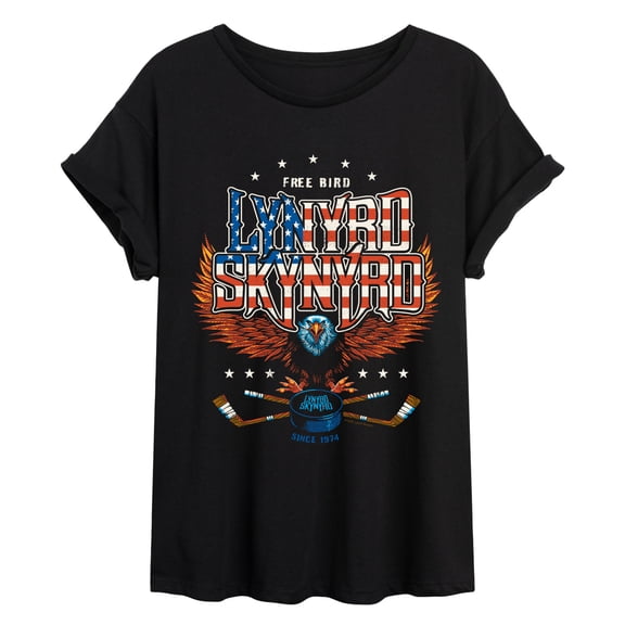 Lynyrd Skynyrd - Freebird Hockey - Juniors Oversized Graphic T-Shirt