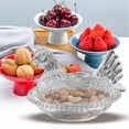 thumbnail image 4 of Sokhug Glass Chicken Candy Tray With Lid 7.5 Inch Cute Hen Shaped Bowl For Kitchen Counter Party Snack Candy Storage Home Decor, 4 of 6
