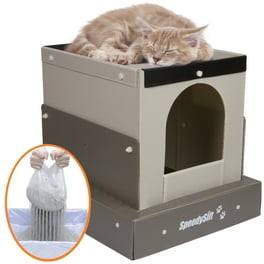 Disposable Cat Litter Boxes Pre Filled with 100 Recycled Paper Litter Pellets 5 Pack of Trays Includes Litter. Eco Friendly Simply Peel Off Perforated Lid Use Dispose of Entire Tray Walmart