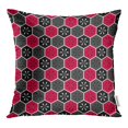 thumbnail image 1 of BOSDECO Gray Black Colorful Pattern Abstract Geometric White Pillow Case Pillow Cover 18x18 inch, 1 of 1