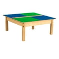 thumbnail image 2 of Time-2-Play 35" W Square Play Table, Blue N Green Montessori Duplo Compatible Blocks Table for Toddlers, 2 of 6