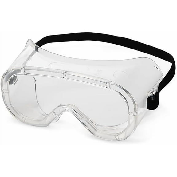 10 PACK Safety Goggles with Clear Anti-Fog Lens, Soft PVC Frame, Individual Headband Adjustment, 180 Degree Field of View