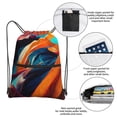 thumbnail image 3 of Pofeuu Abstract Fabric Color Waves Print Drawstring Backpack Water Resistant String Bag Sports Sackpack Gym Sack with Side Pocket for Men Women, 3 of 6