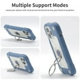 thumbnail image 6 of for iPhone 13 mini Case with Ring Stand, Heavy Duty Military Grade Rugged Shockproof Silicone Rubber Magnetic 360 Ring Kickstand Holder Case for Women Girls For iPhone 13 mini, Dark Blue, 6 of 6
