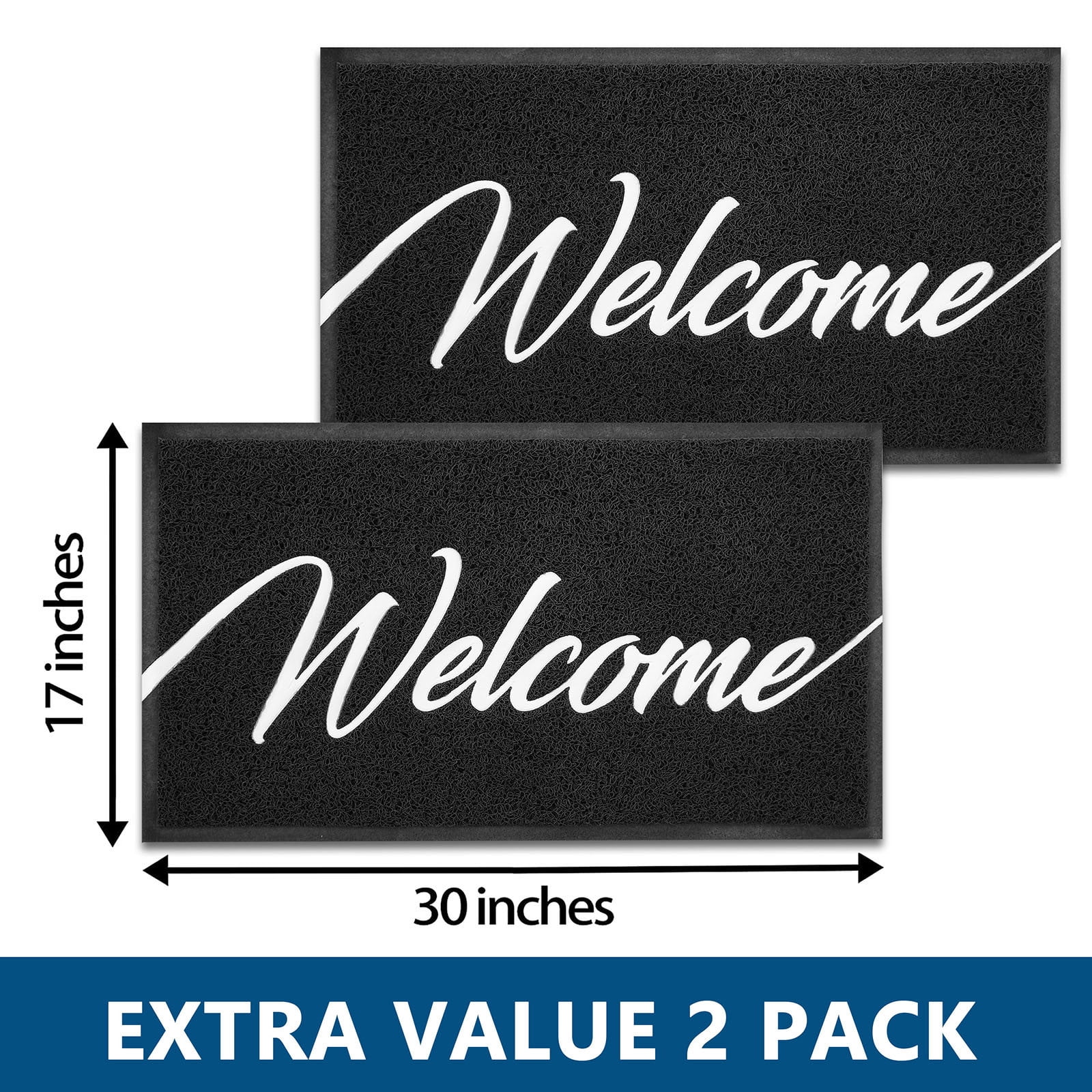 iOhouze 2-Pack Doormat Welcome Mat 30"x17.5" Outdoor Mat Non-Slip Front Door Mat Funny Home Mat Easy Clean Indoor Door Mat for Garage Yard Patio High Traffic Areas