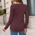 thumbnail image 2 of SUNBS Blouses for Women Business Casual Dressy Tops Crewneck Pleated Long Sleeve Shirts Trendy Clothes, 2 of 8