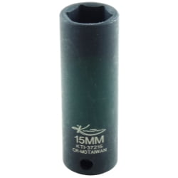 

3/8in. Drive Deep 6 Point Impact Socket 15mm
