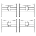 thumbnail image 1 of Section de Clôture Carrée-sur-Carrés&44; Noir - Pack de 4, 1 of 1