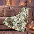 thumbnail image 5 of Winter Songbirds Snowy Pine Branches Realistic Watercolor, Festive Bird Art Scene, Warm Flannel Blanket for Living Room and Reading Nook, Bird Lovers Friendship Gift, Artistic Home Decor, 5 of 7