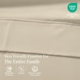 thumbnail image 5 of Casa Platino Queen Sheet Set – 450TC 100% Natural Cotton Cooling Bed Sheets, Hotel Luxury Soft Sateen Finish, Silky Smooth Comfort, Easy Care – Ivory, 5 of 8