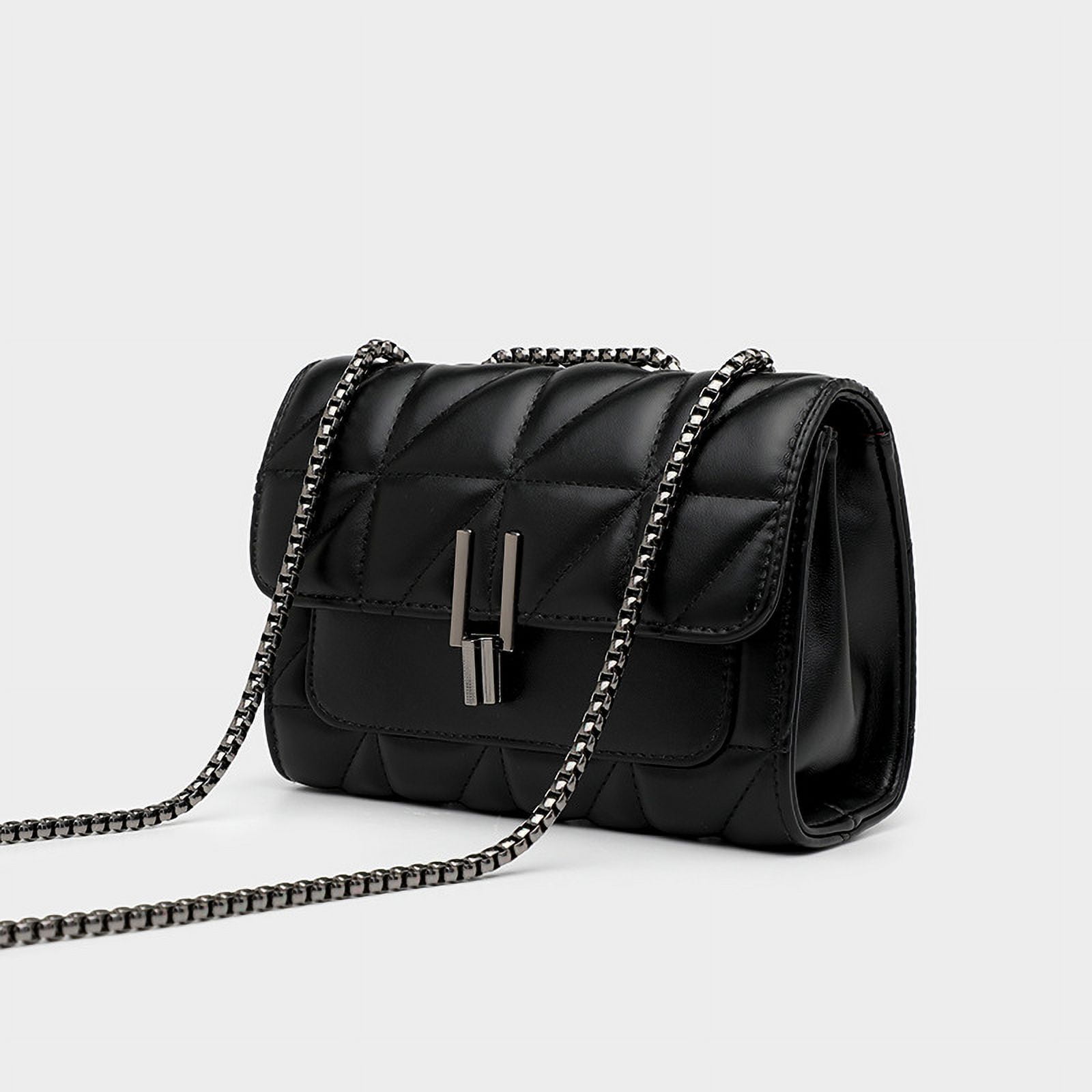 Shoulder Bag Luxury Designer Bags Women Leather Chain Crossbody Bags for Women Handbags Shoulder Color Black Walmart