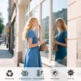 thumbnail image 5 of FILMGOO One Way Window Privacy Film Static Cling, Sun Blocking Heat Control Mirror Window Tinting Film for Home Office,Vinyl, 29.5 in x 6.5 ft, Silver, 5 of 8