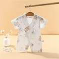 thumbnail image 2 of Bovxnpu Baby Girl Bodysuit, Infant Baby Cotton Bodysuits, Baby Summer Thin Cotton Belly Protection Baby Jumpsuit Summer Clothes Newborn Clothes 1 Year, 2 of 4