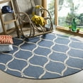 thumbnail image 2 of SAFAVIEH Courtyard Linnet Geometric Indoor/Outdoor Area Rug, Blue/Beige, 6'7" x 6'7" Round, 2 of 6
