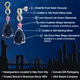 thumbnail image 2 of 925 Silver and 10K Yellow Gold Blue Created Sapphire and Pink Created Sapphire and White Lab Grown Diamond Earrings for Women | 32.89 Cttw | Gemstone September Birthstone | Pear Shape 18X13MM, 2 of 6