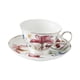 thumbnail image 2 of Taza de café de cerámica con plato. Fácil de limpiar. Diseño floral. Estilo británico. B, 2 of 9