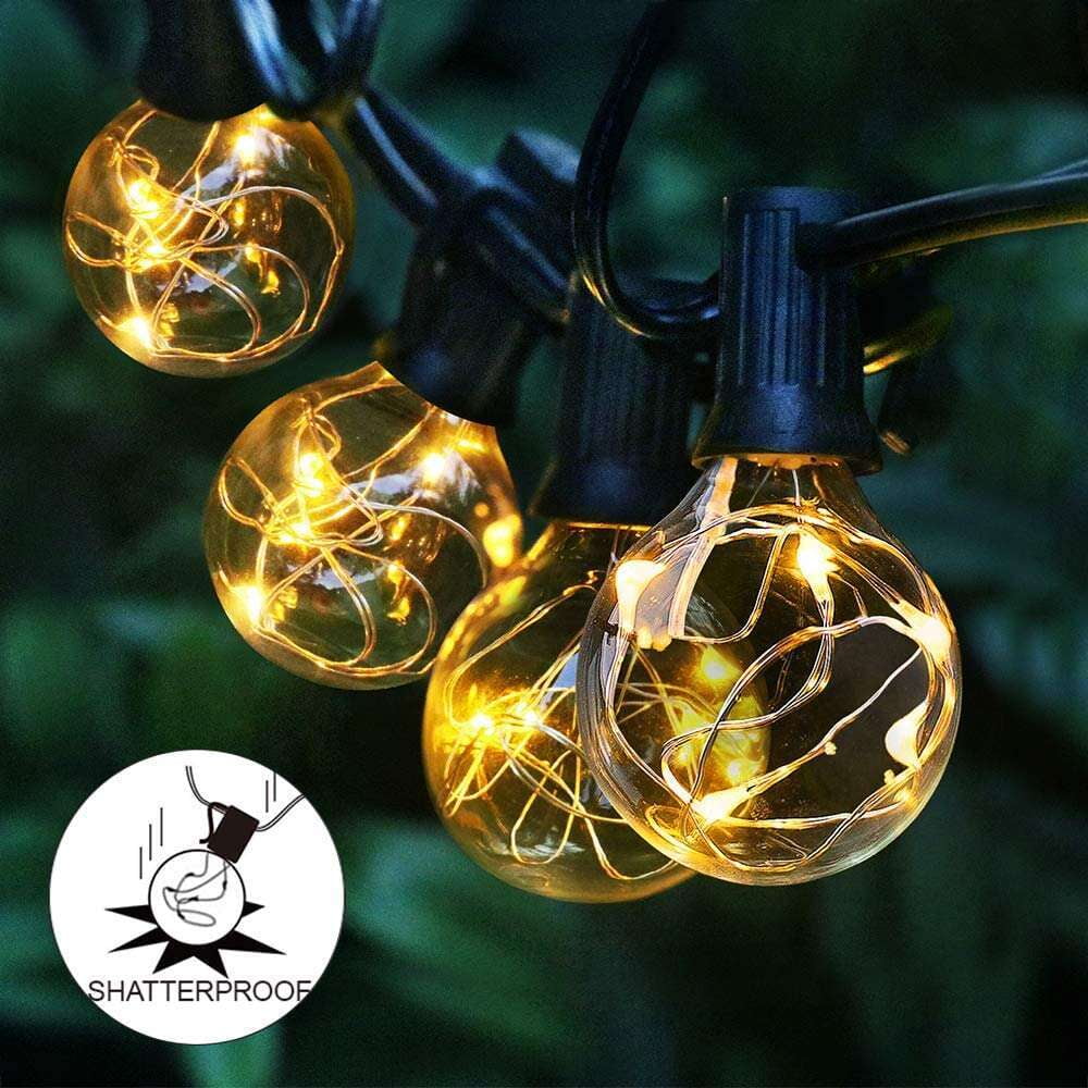 Selm Outdoor String Lights Led For Patio 35ft Premium 30 2 Bulbs Globe Backyard 0 1w Ip65 Waterproof Shatterproof Outside Indoor Bistro Decorative Canada Selm Outdoor String Lights Led For, Ip65 Low Voltage Outdoor Led String Lights