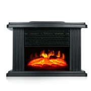 YUNYI Mini Electric Fireplace Space Heater Infrared Heating Box 3D Flame Stove Burner 1000W