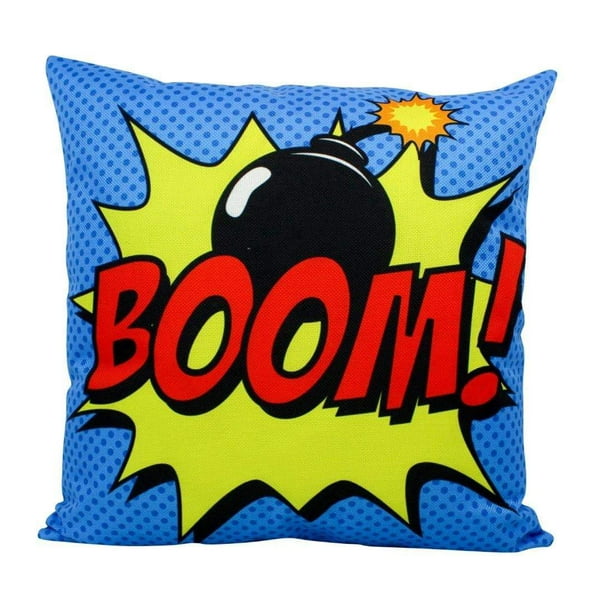 BOOM Red | Anime | Fun Gifts | Pillow Cover | Home Decor | Throw Pillows | Happy Birthday | Kids Room | Bedroom Decor | Room Decor - Walmart.com