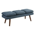 thumbnail image 2 of Amanda 54" Mid-Century Bench in Navy Fabric, 2 of 5