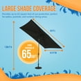 thumbnail image 4 of Bimini 6.5-ft x 10-ft Rectangular Market Umbrella - Black - Polyester Canopy, 4 of 7