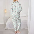 thumbnail image 6 of Wukai Strawberry Print Women's Pajama Set - Soft Long Sleeve Sleepwear for Comfort and Style-Large, 6 of 9