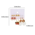 thumbnail image 3 of HongHeng 6 Pairs Christmas Stud Earrings for Women Chirstmas Tree Snowflake Bow Gift Box Santa Claus Gingerbread Earrings Set Xmas Holiday Gifts, 3 of 6