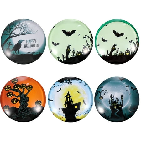 

6pcs Funny Halloween Pattern Kitchen Magnets Magnetic Sticker Fridge Decoration
