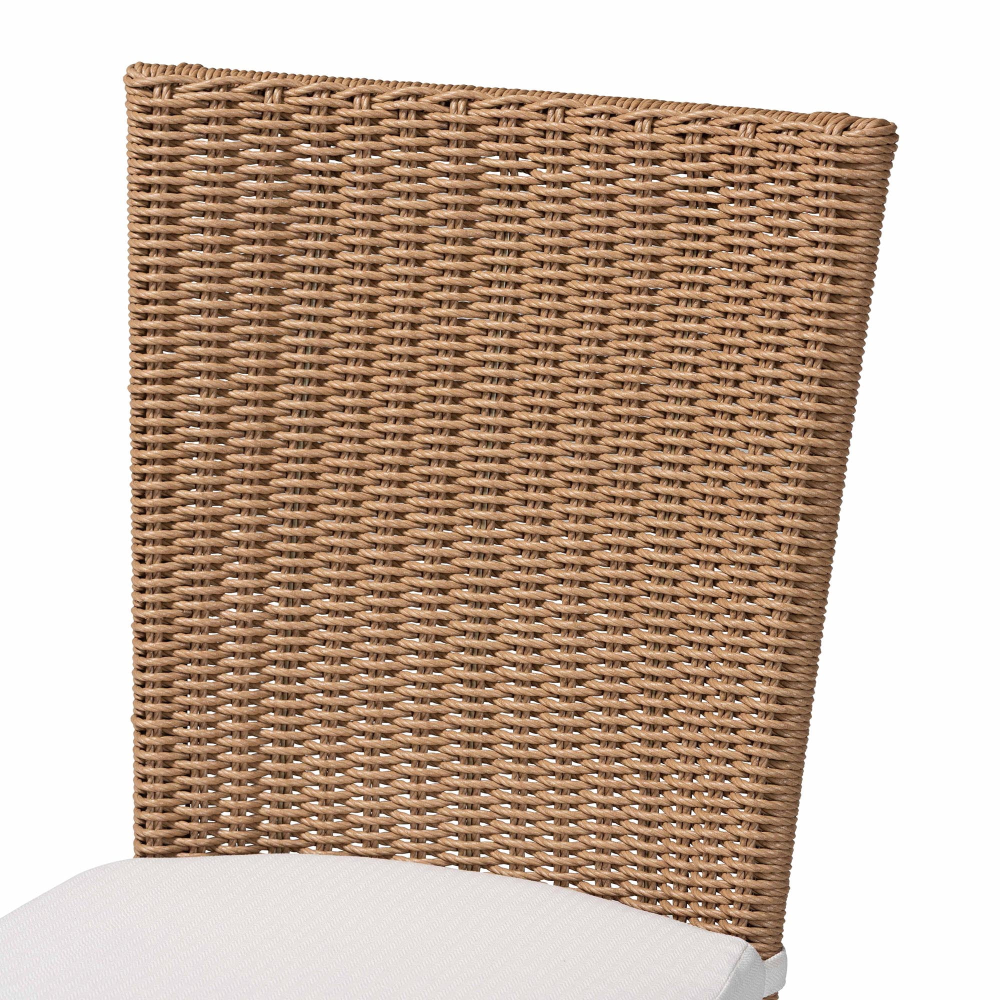 bali & pari Serge Boho Dining Chair, Dining Height 18", Light Brown