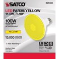 thumbnail image 7 of Satco S29484 11.5 Watt PAR38 LED Color Light Bulb, Yellow, 7 of 7