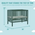 Dream On Me, Edgewood 4in1 Convertible Mini Crib, Olive