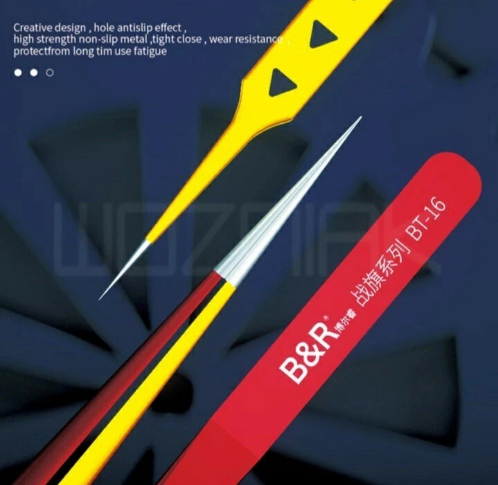 CIRCLE- Top Precision Tweezers Heatdispersing B&R, Bt-15, Bt-16, Pcb Bga, Jewelry Repair