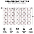 thumbnail image 2 of Blackout Kids Curtains,White Cow Bow Pattern Childrens Insulated Curtains Set Of 2,Bedroom Essentials,Toddler Room Decor 52x63in(132x160cm), 2 of 5