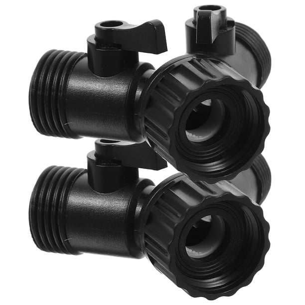 Grifo De Jardín De Latón Negro RichVibe Con Doble Salida 1/2 Pulgada - Anticongelante - Para Exteriores, Riego O Conexión De Lavadora