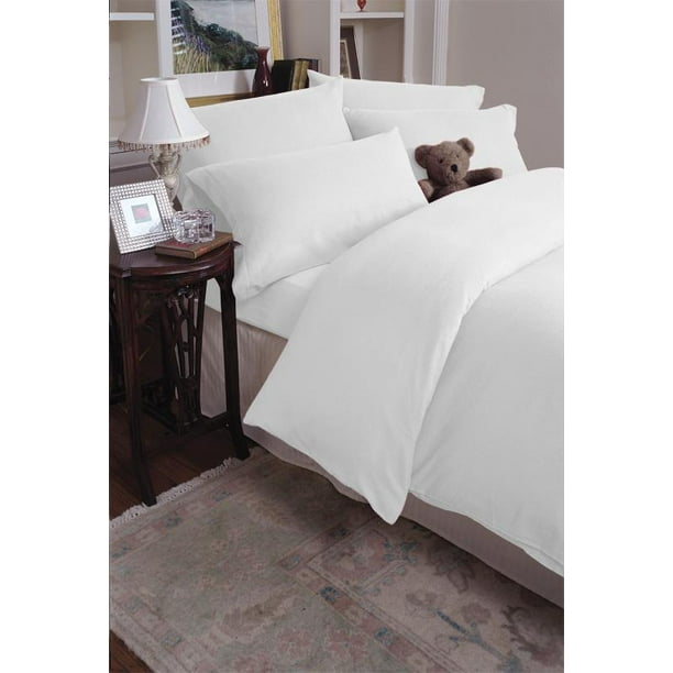 Flannel 100 Cotton Sheet Set White / Twin