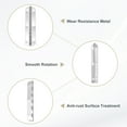 thumbnail image 2 of Uxcell 6-Pack Bisagras de Puerta, 2 5/9in (65mm) Hierro Electrochapado Bisagras de Mini Puerta Interior Plegables 180° con Tornillo [Tono Plateado], 2 of 7