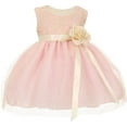 thumbnail image 4 of Little Baby Girls Lace Taffeta Jeweled Belt Sash Flowers Girls Dresses Pink L, 4 of 4