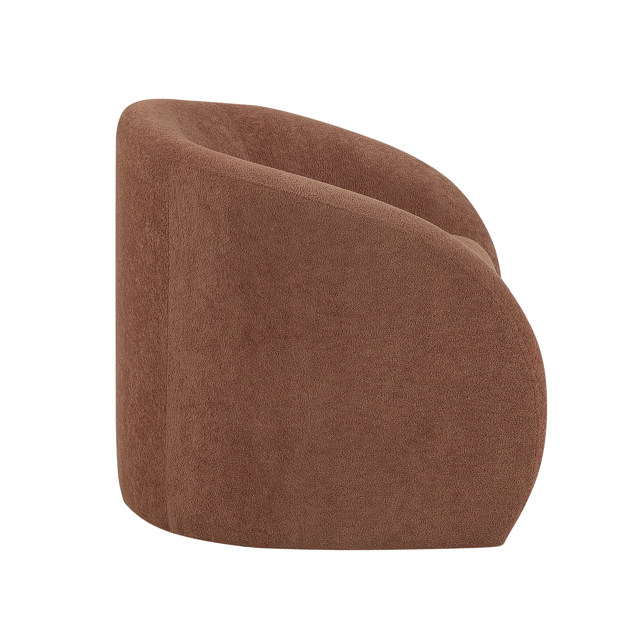 OakvillePark Lomi Contemporary Microfiber Swivel Chair, Rust